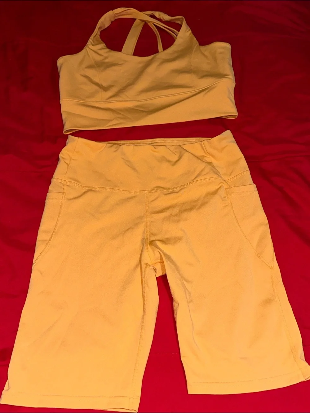OtoS Mustard Yellow Double-Strap Sports Bra